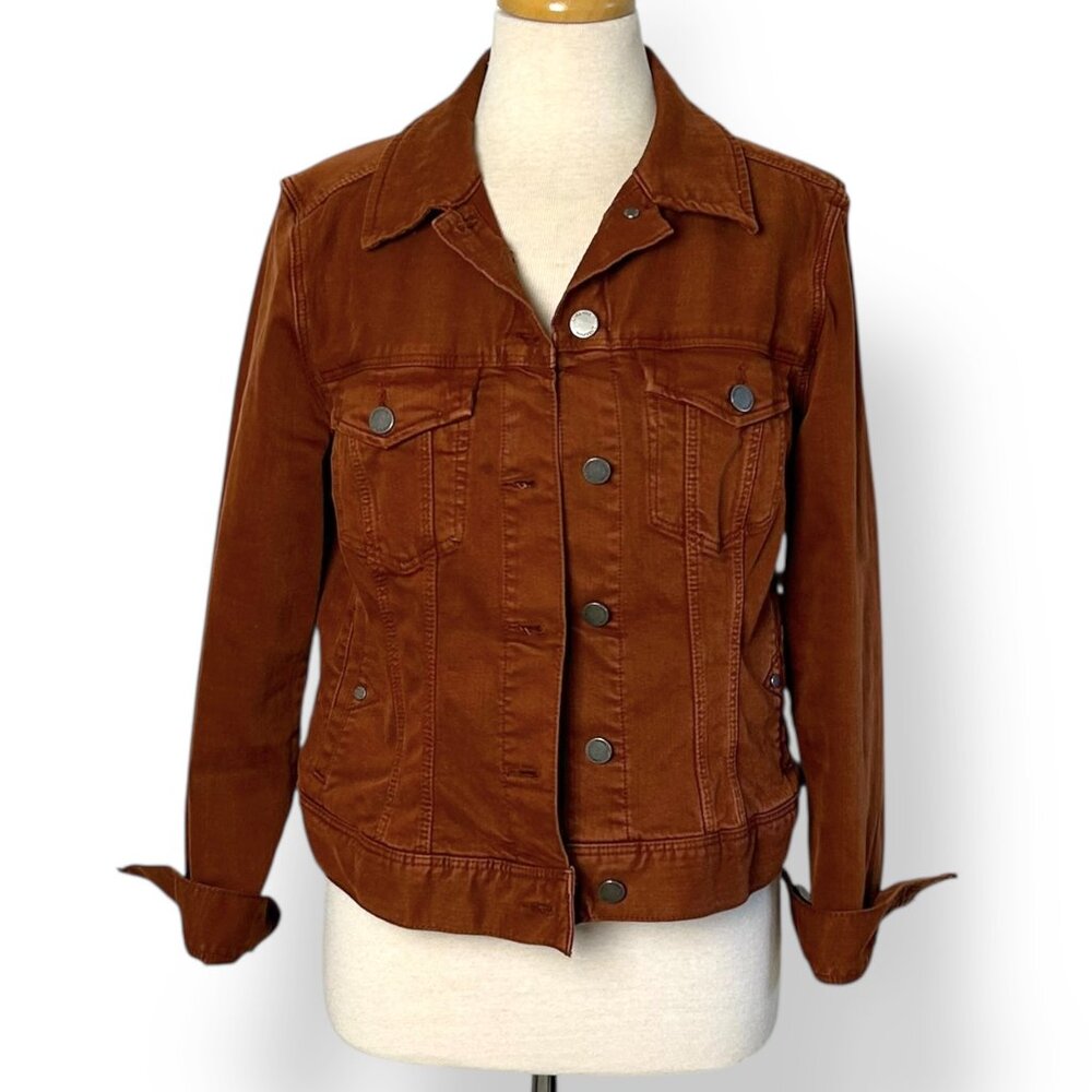Liverpool Rust Burnt Orange Jean Jacket Sz PM